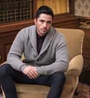 William Lockie 4ply lambswool Windsor Cardigan